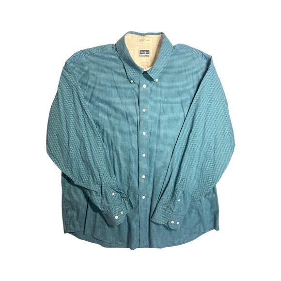 Haggar Other - Haggar XXL Blue/Green Check Button-Down Long-Sleeve Shirt